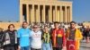 Soccer fans of different Turkish clubs gather at Ataturk's mausoleum Anitkabir, reacting against Super Cup crisis in Riyadh