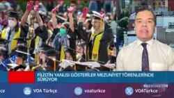 Filistin yanlısı gösteriler mezuniyet törenlerinde sürüyor