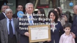 Yeniden Ankara Büyükşehir Belediye Başkanı seçilen Mansur Yavaş mazbatasını aldı