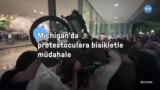 Michigan’da protestoculara bisikletle müdahale