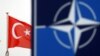 Türk bayrağı ve NATO'nun amblemi