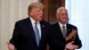 President Donald Trump and Vice President Mike Pence arrive at the Young Black Leadership Summit at the White House in Washington, Oct. 4, 2019. 